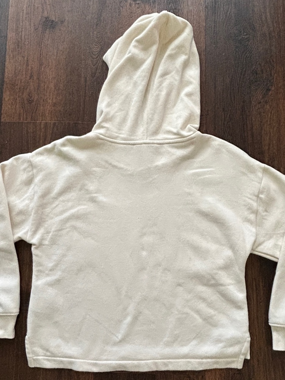 Disney Mickey Minnie Goofy Pluto Hoodie Kids XL 12 Cream Sweatshirt - Picture 2 of 5